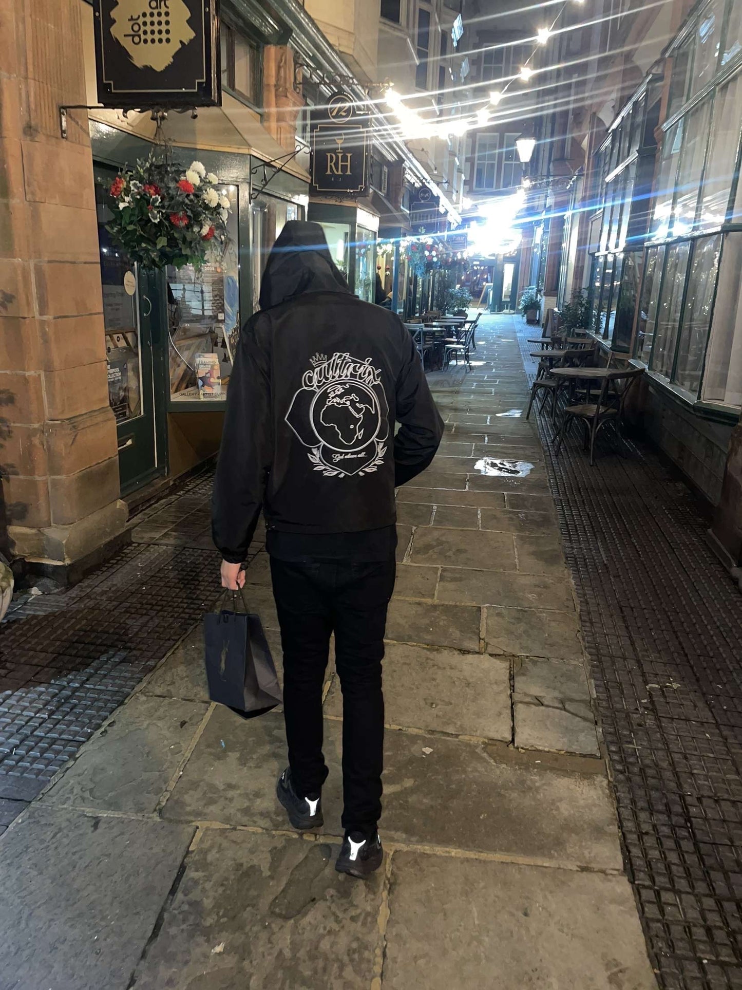 Black "God Above All" Cultrix Windbreaker