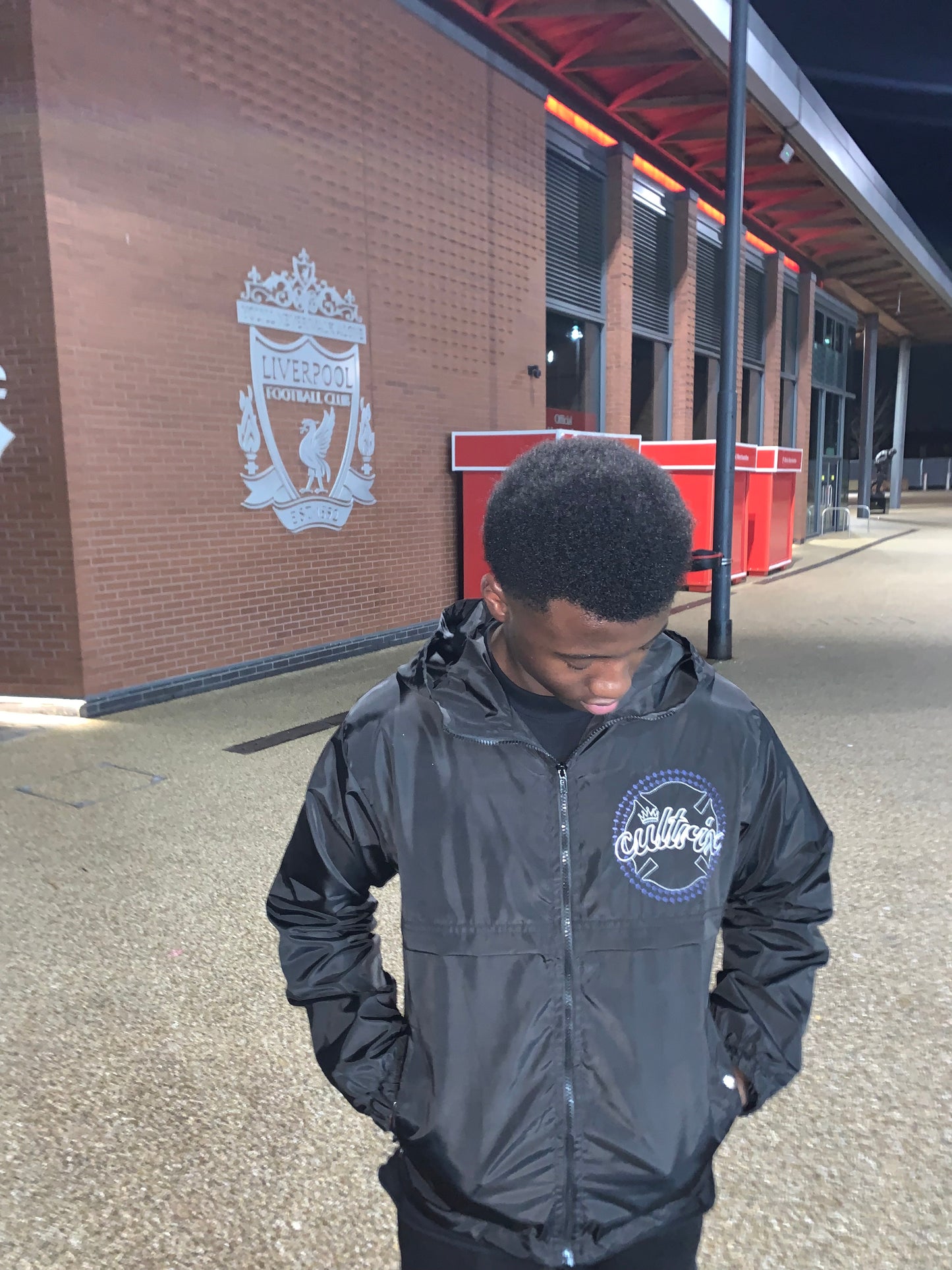 Black "God Above All" Cultrix Windbreaker