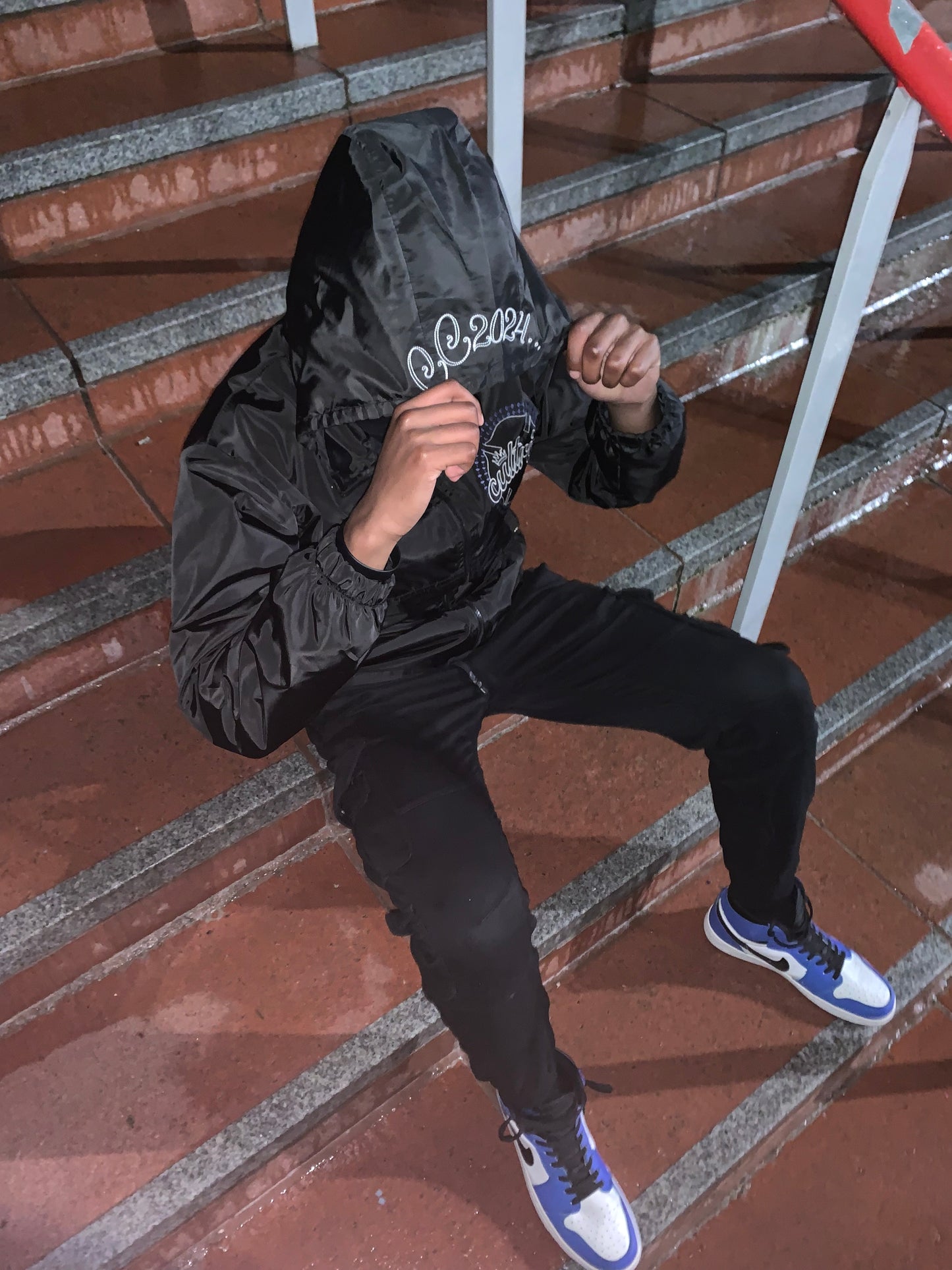 Black "God Above All" Cultrix Windbreaker
