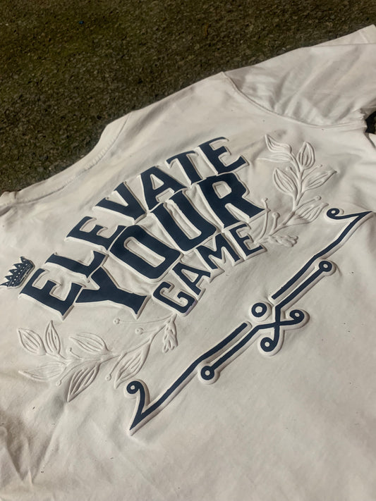 "ElevateYourGame" Cultrix White T-Shirt